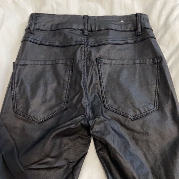 Black Leather Jeans - Picture 3 of 4